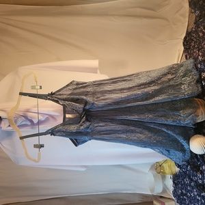 18/20 cacique blue lace teddy pajamas adjustable straps #0091